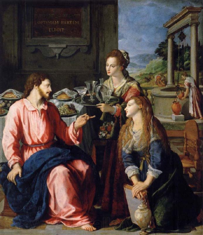 ALLORI Alessandro Museum art historic Christ with Maria and Marta Spain oil painting art
